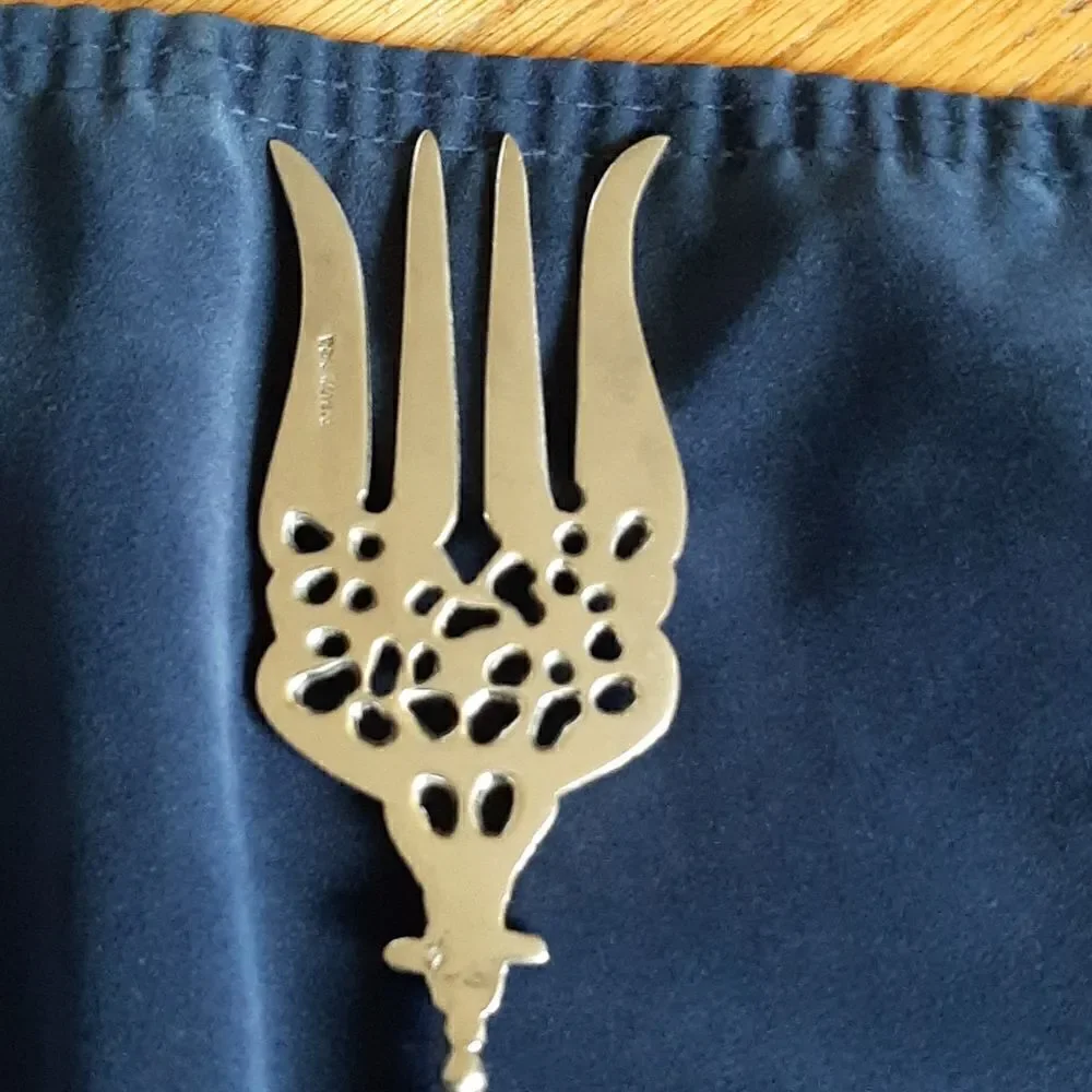 Vintage Paragon triple plate serving spoon and fork.